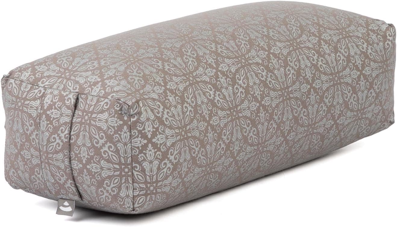 Almofadão retangular salamba bolster estampado Maharaja para meditação e yoga restaurativa 64cm x 25cm x 17cm