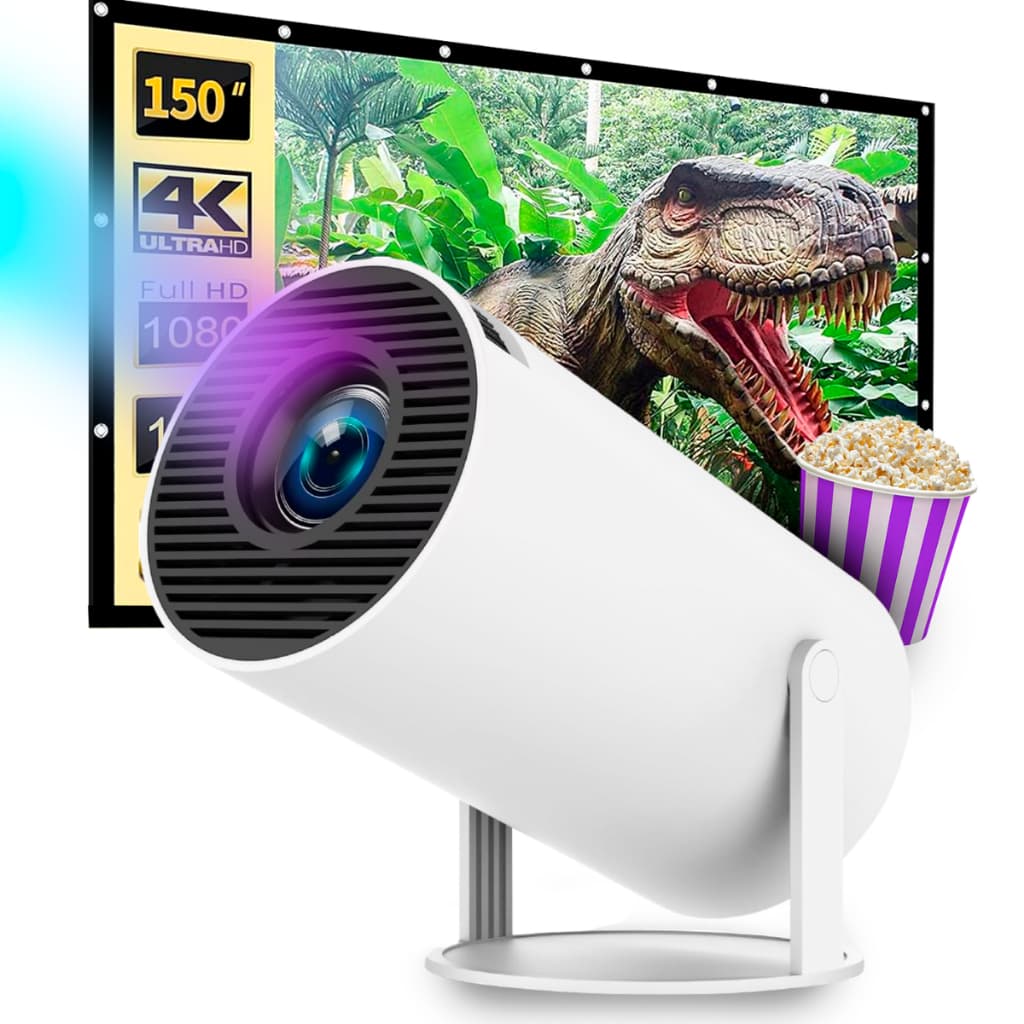Projetor 4K HD CS SHOPS: Cinema em Casa por Menos de R$ 200