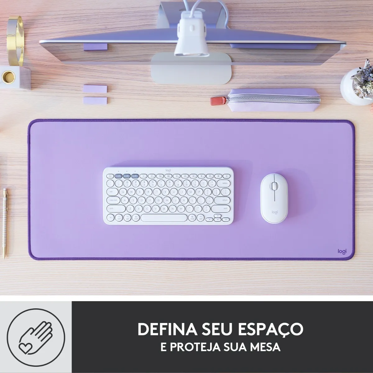 Mouse Pad Desk Mat Studio Series Logitech Lilás - Review Completo